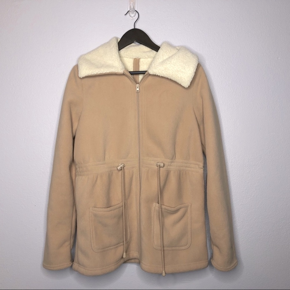 Tan/beige Sherpa Sweater Teddy Sweater